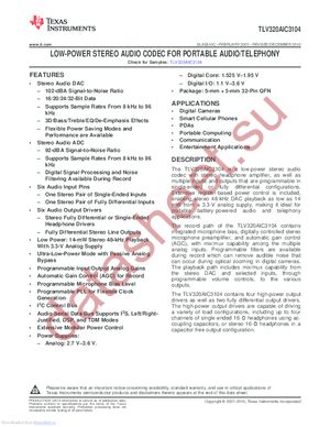 TLV320AIC3104_12 datasheet  