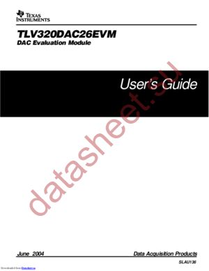 TLV320DAC26EVM datasheet  
