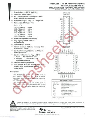 TMS27PC256-2NL datasheet  