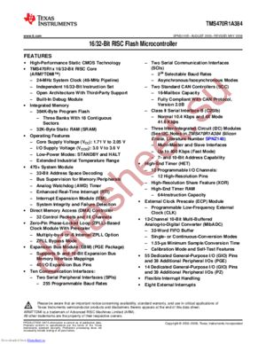 TMS470R1A384PZ-T datasheet  