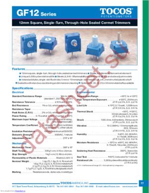 GF12X10SB202K datasheet  