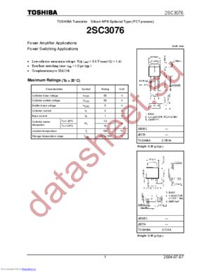 2SC3076(2-7B1A) datasheet  