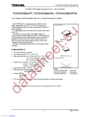 tc74vcx2541 datasheet  