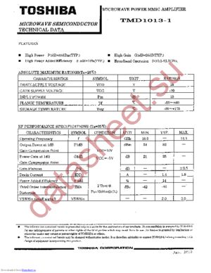 TMD1013-1 datasheet  