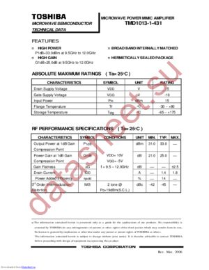 TMD1013-1-431 datasheet  