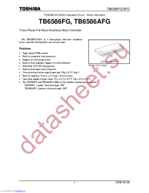 TB6586BFG(O,EL,DRY datasheet  