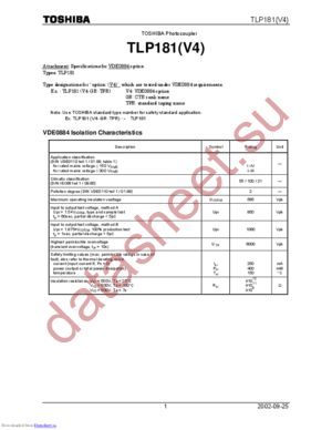 TLP181(T) datasheet  