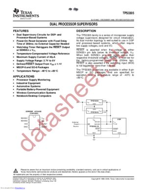 TPS3305-25DRG4 datasheet  