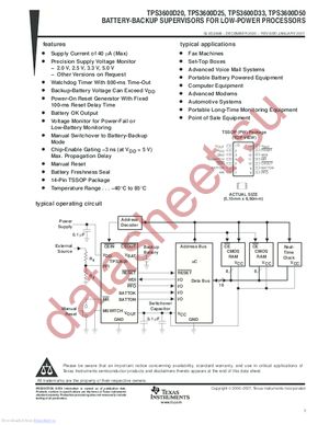 TPS3600X50PW datasheet  