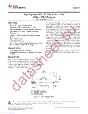 TPS61165_10 datasheet  