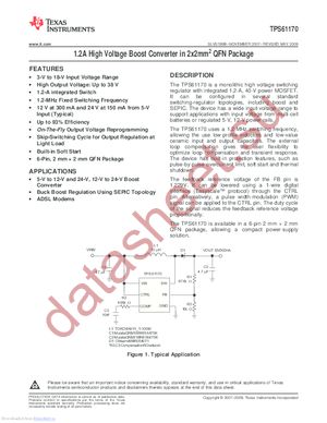 TPS61170EVM-316 datasheet  