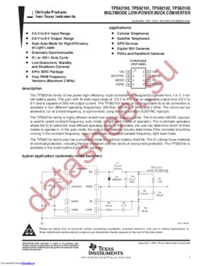 TPS62103DG4 datasheet  