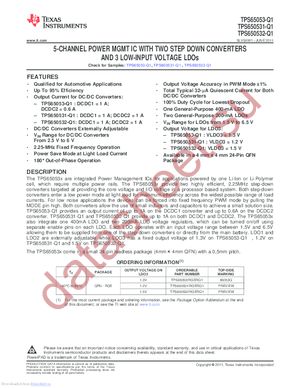 TPS65053IRGERQ1 datasheet  