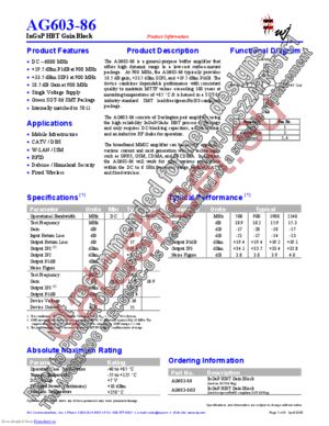 AG603-86G datasheet  