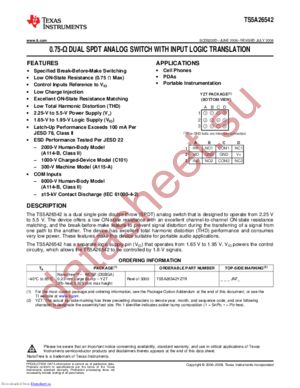 TS5A26542YZTR datasheet  