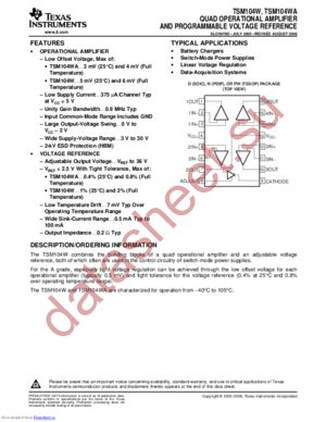 TSM104WAIDRE4 datasheet  