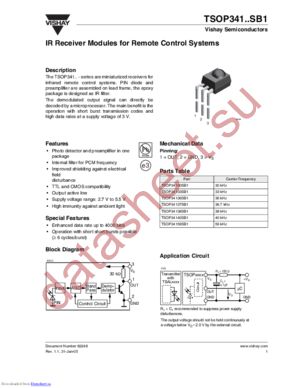 TSOP34136SB1 datasheet  