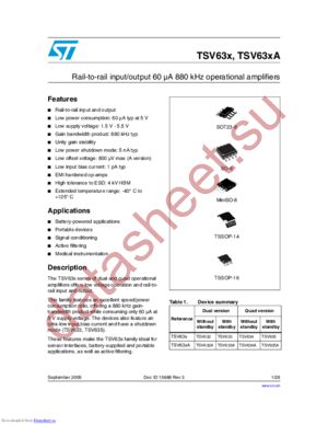 TSV632IDT datasheet  