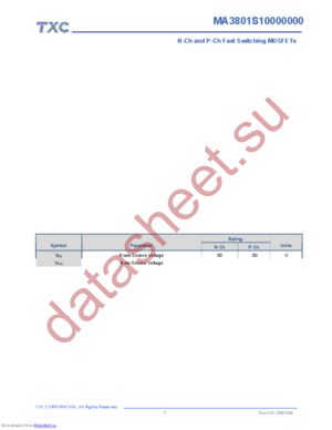 MA3801S10000000 datasheet  