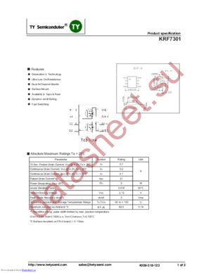 KRF7301 datasheet  