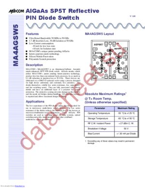 MA4AGSW5 datasheet  