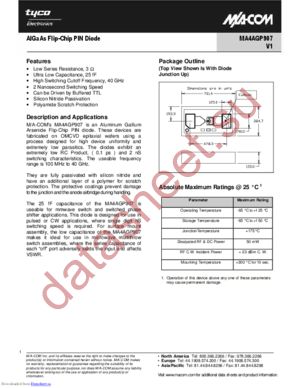 MA4AGP907 datasheet  