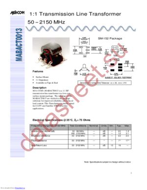 MABACT0013 datasheet  