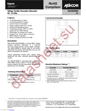 MAAVSS0005 datasheet  