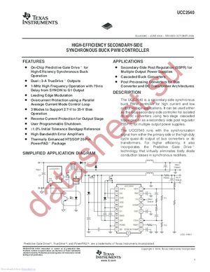 UCC2540PWPRG4 datasheet  