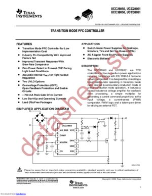 UCC38051PE4 datasheet  