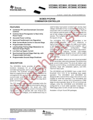 UCC38501DWG4 datasheet  