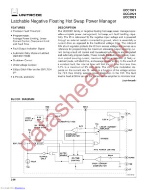 UCC2921DTRG4 datasheet  