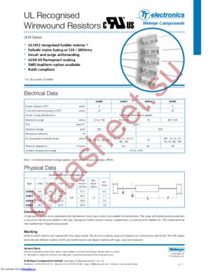 ULW5-68RJT075 datasheet  