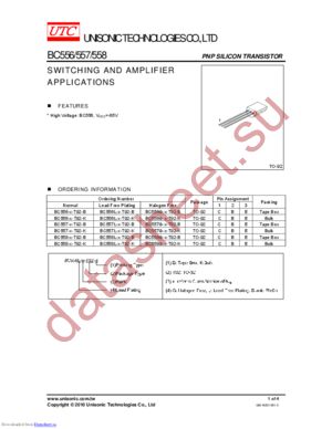 BC557G-X-T92-B datasheet  