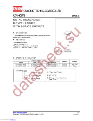 U74HC573-S20-R datasheet  