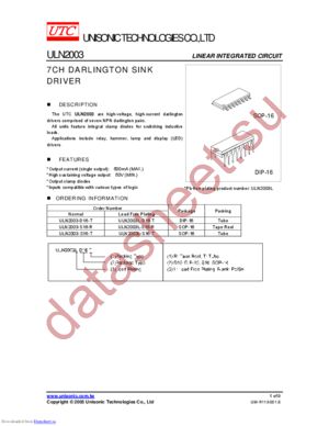 ULN2003-S16-R datasheet  