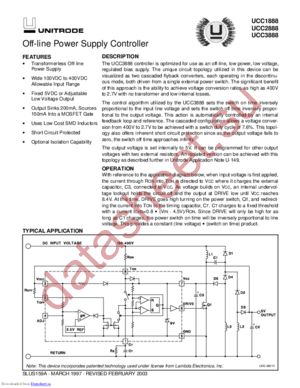 UCC1888N datasheet  