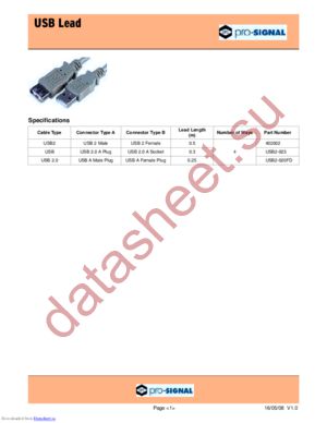USB2-023 datasheet  