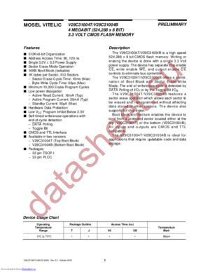 V29C31004-12 datasheet  