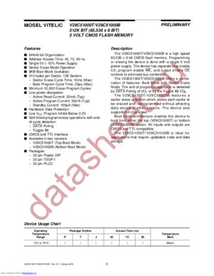 V29C51000-55 datasheet  