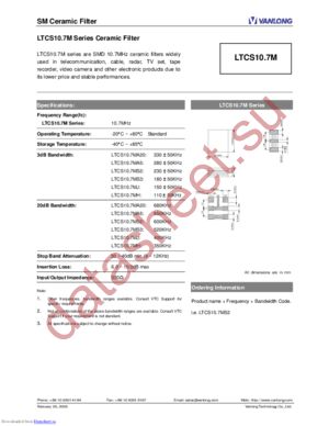 LTCS10.7MJ datasheet  