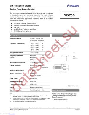 WX26BC50-32.768KHZ datasheet  