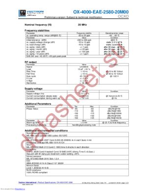 OX-4000-EAE-2580-20M00 datasheet  