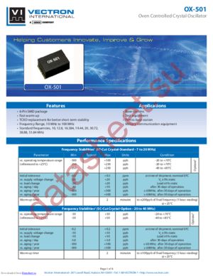 OX-5010-BAJ-5081-10 datasheet  