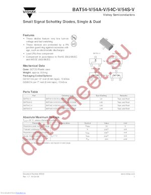 BAT54S-V datasheet  