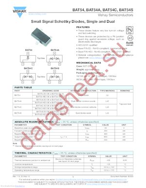 BAT54A-V-GS08/BKN datasheet  