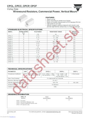 CPCL-2 datasheet  