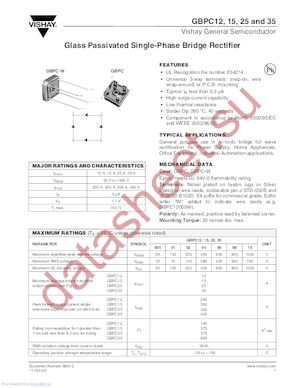 GBPC1201-E4 datasheet  