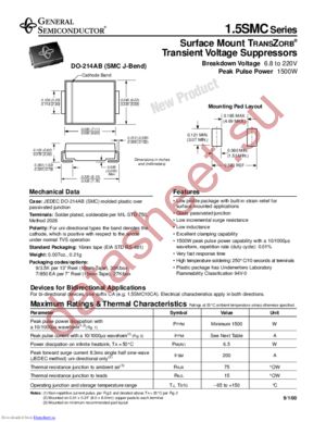 1.5SMC100CA/7 datasheet  