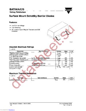 BAT54GS18 datasheet  